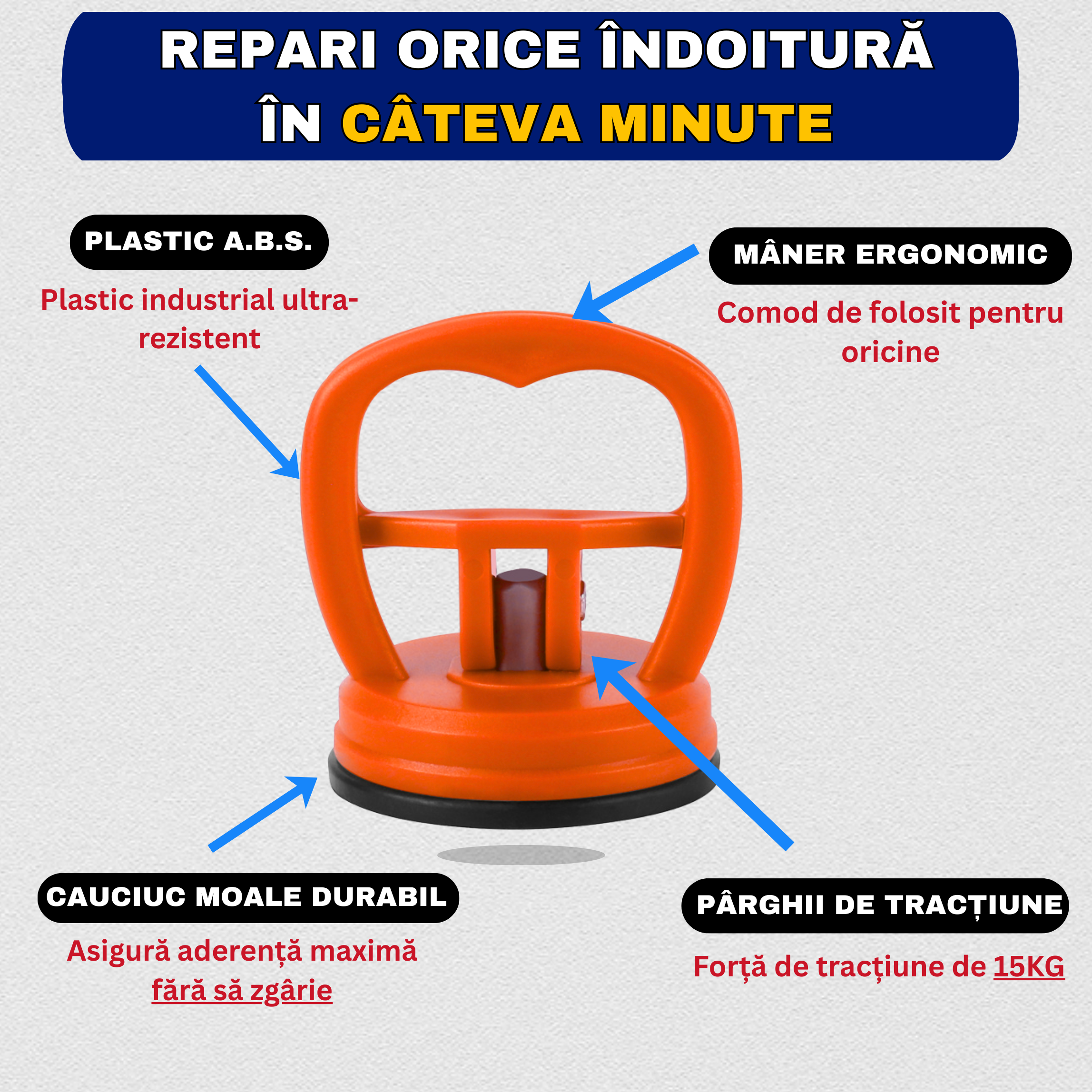 Ventuză îndreptare tablă